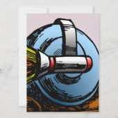 Rocket Snail zum Geburtstag Einladung (Rückseite)