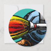 Rocket Snail zum Geburtstag Einladung (Rückseite)