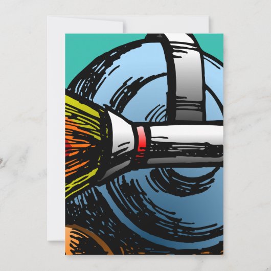 Rocket Snail zum Geburtstag Einladung (Rückseite)