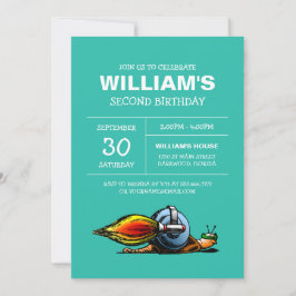 Rocket Snail zum Geburtstag Einladung