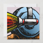 Rocket Snail zum Geburtstag Einladung (Rückseite)