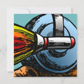 Rocket Snail zum Geburtstag Einladung (Rückseite)