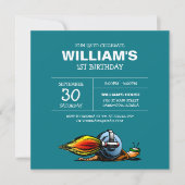 Rocket Snail's Speed Adventure Einladung (Vorderseite)