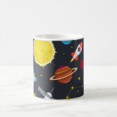 Rocket space globe solar system and planet cosmos kaffeetasse (Mittel)