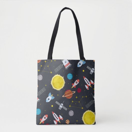 Rocket space globe solar system and planet cosmos tasche (Vorderseite)