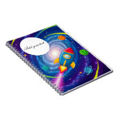 Rocket & Space Personalisiert Kids-Notebook - Fun Notizblock (Rechte Seite)