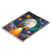 Rocket & Space Personalisiert Kids-Notebook - Fun Notizblock (Linke Seite)