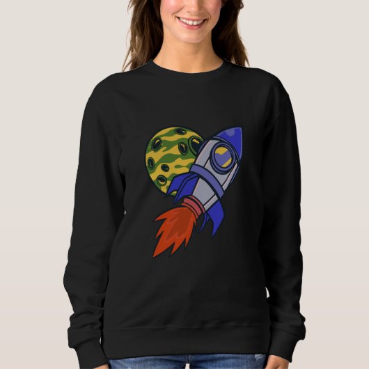 rocket space science moon sweatshirt (Vorderseite)