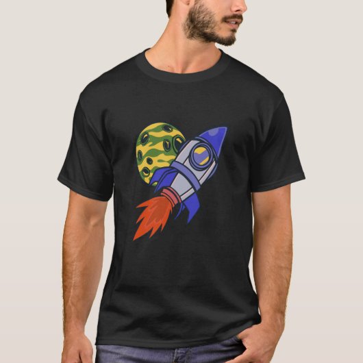 rocket space science moon T-Shirt (Vorderseite)
