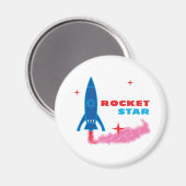 Rocket Star Magnet (Vorderseite/Rückseite)