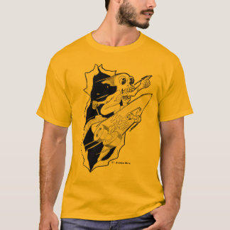 Rocket trieb Skateboard an T-Shirt