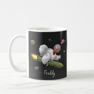 Rocket Truthahns Weltraumreise Kaffeetasse