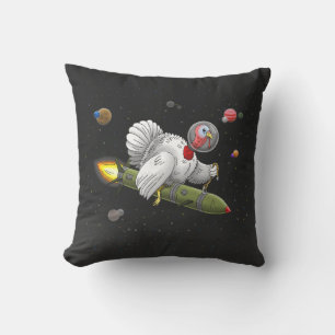 Rocket Turkey's Reise durch den Weltraum Kissen