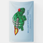 Rocket Turtle Birthday Banner (Vertikal)