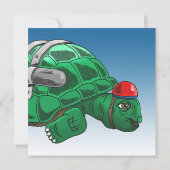 Rocket Turtle Birthday Einladung (Rückseite)