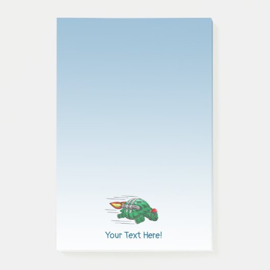 Rocket Turtle's Jetpack Fahrt Post-it Klebezettel (Vorderseite)