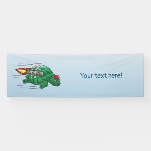 Rocket Turtle's wilder Jetpack-Flug Banner (Horizontal)