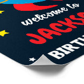 Rocket welcome Partys sign Space Willkommensjungen Poster (Ecke)