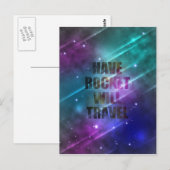 Rocket wird reisen postkarte (Vorne/Hinten)