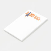 Rocket-Wissenschaftler-individueller Name Post-it Klebezettel (angewinkelt)