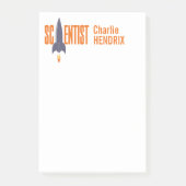 Rocket-Wissenschaftler-individueller Name Post-it Klebezettel (Vorderseite)