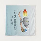 Rocket Worm Wandteppich (Vorderseite (Horizontal))