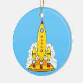 Rocket zu den Mars Keramikornament (Links)