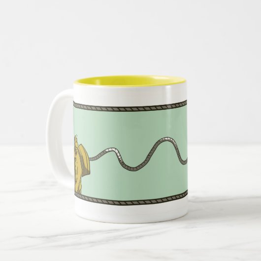 Rocket-Zupacken-Tasse Zweifarbige Tasse (Vorderseite Links)
