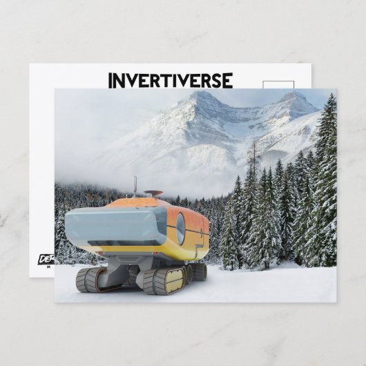 RocketLodge 3D Snowy Mountain - Postkarte (Vorne/Hinten)