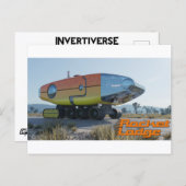 RocketLodge 3D Wüste Road & Logo - Postkarte (Vorne/Hinten)