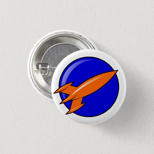 Rocketpunk Space Patrol Insignia Button Abzeichen (Vorne & Hinten)