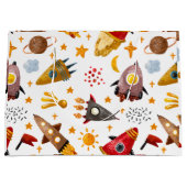 Rockets & Meteors Pattern Gift Bag Große Geschenktüte (Vorderseite)