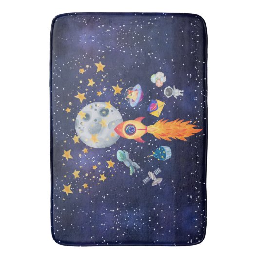 Rocketschiff Kinder Bad Mat Badematte (Vorderseite Vertikal)