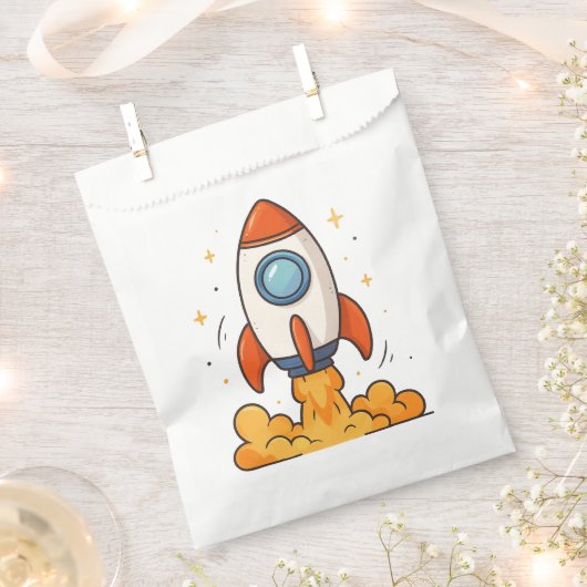 Rocketship BLAST-OFF-Begehrensack Geschenktütchen (Ausgeschnitten)