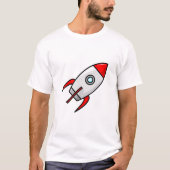 Rocketship Classic Cartoon T-Shirt (Vorderseite)