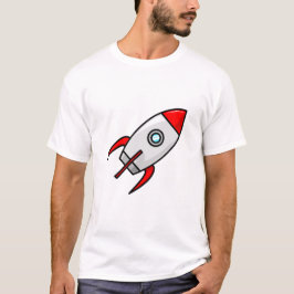 Rocketship Classic Cartoon T-Shirt