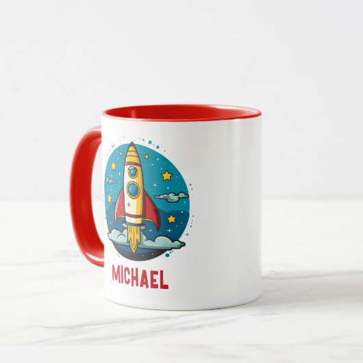 Rocketship Mug Tasse (Vorderseite Links)