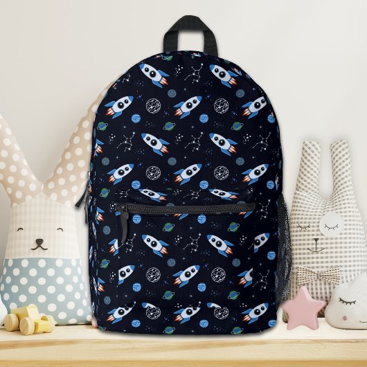 Rocketship-Muster-Rucksack Bedruckter Rucksack