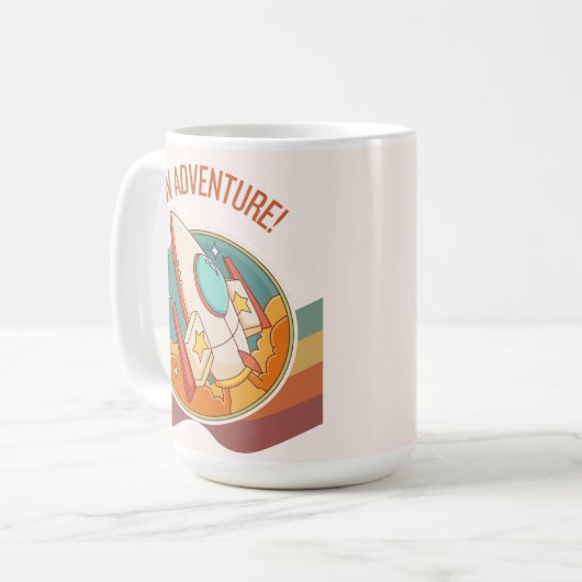 Rocketship Neues Abenteuer Kaffeetasse (Vorderseite Links)