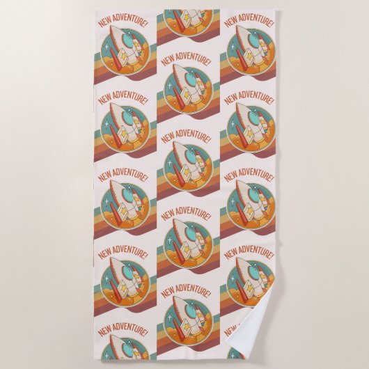 Rocketship Neues Abenteuer Strandtuch (Vorderseite)