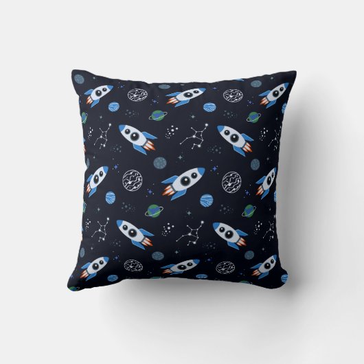 Rocketship Pattern Kissen (Rückseite)