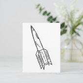 Rocketship Postkarte (Stehend Vorderseite)