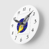 ROCKETSHIP-RÄUME RUNDE WANDUHR (Winkel)