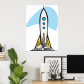 Rocketship Ready to Launch Poster (Heimbüro)