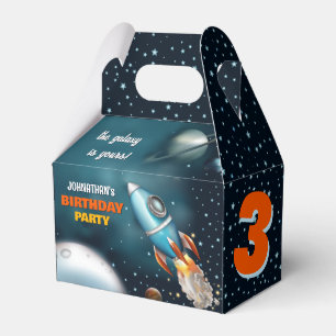 Rocketship Space Adventure Boy Birthday Geschenkschachtel