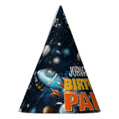 Rocketship Space Adventure Geburtstag Partyhütchen (Links)