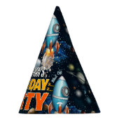 Rocketship Space Adventure Geburtstag Partyhütchen (Rechts)