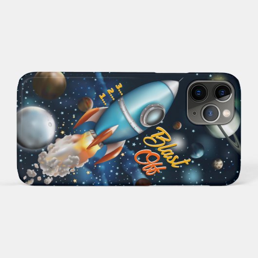 Rocketship Space Adventure personalisieren Case-Mate iPhone Hülle (Rückseite (Horizontal))