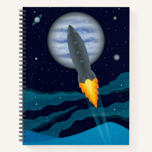 Rocketship-Szene Notizblock