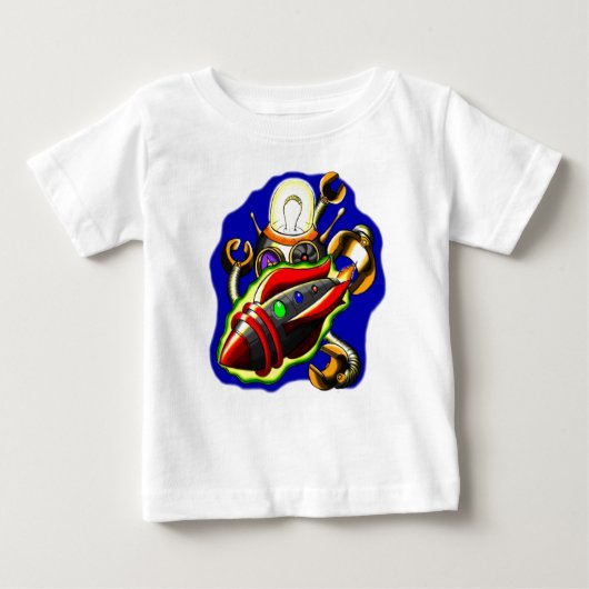Rockets'n-Roboter Baby T-shirt (Vorderseite)